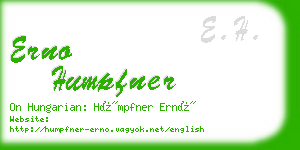 erno humpfner business card